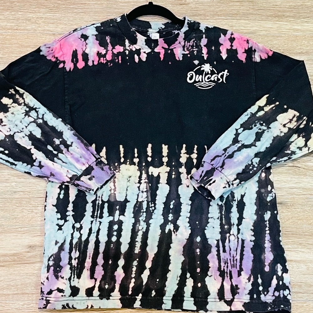 Alstyle Apparel & Activewear Mens Black/ Multi Colored Tidied  T Shirt